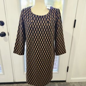 Vivienne Tam Black and Brown Geometric Dress